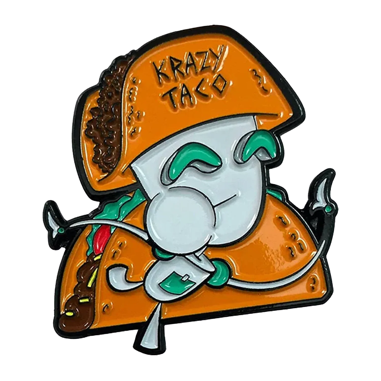 Krazy Taco Hat-Wearing Gir - Invader Zim Enamel Pin