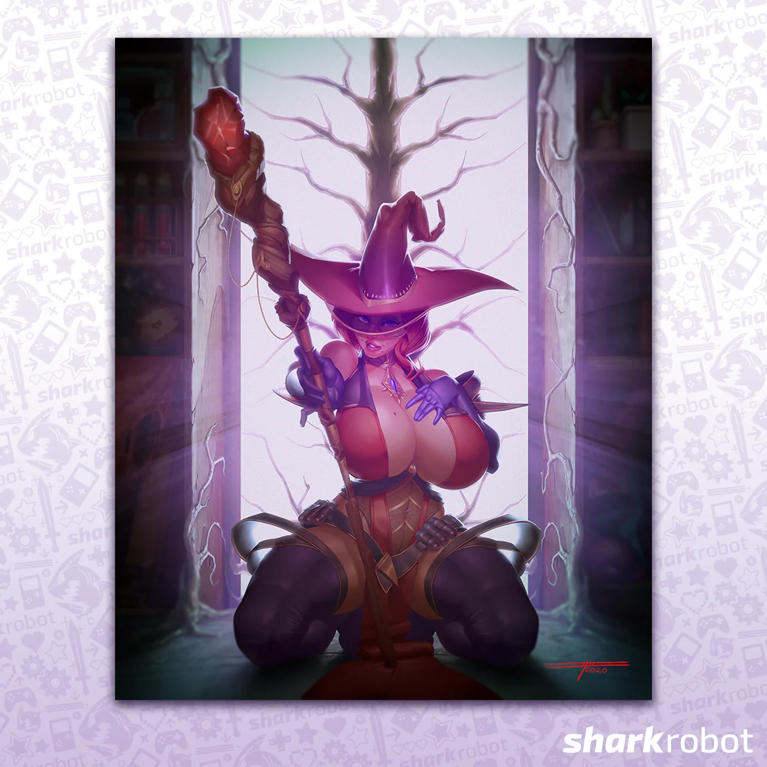 Sorceress Ruby Version A - Poster Print